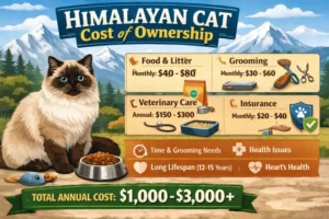 Himalayan cat cost of ownership including food, grooming, and veterinary expenses