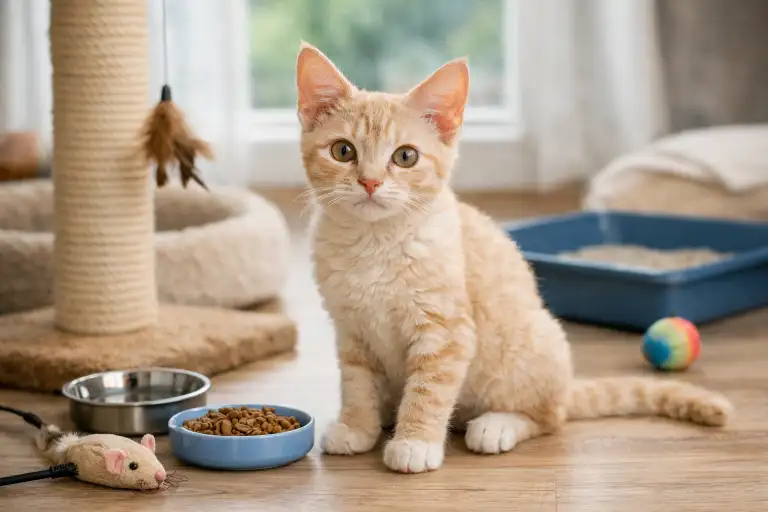 LaPerm Shorthair Kitten Care Guide: Feeding, Behavior, Grooming & Daily Needs