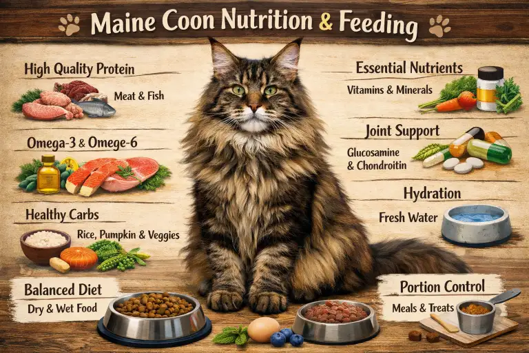 Maine Coon Cat Diet, Nutrition and Feeding Guide Explained