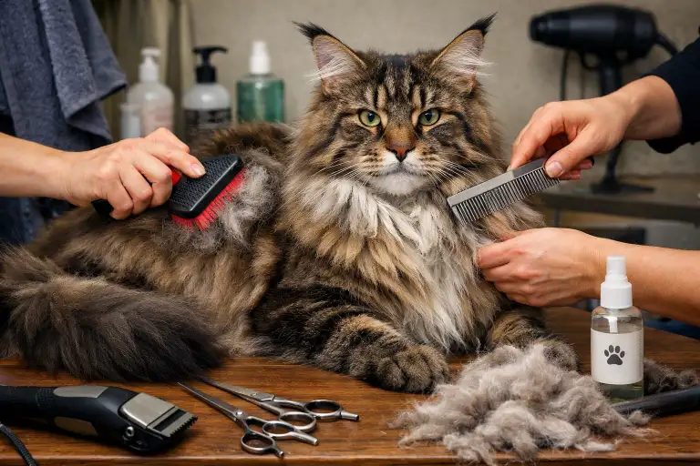 Maine Coon Cat Grooming Basics for Coat Care and Hygiene