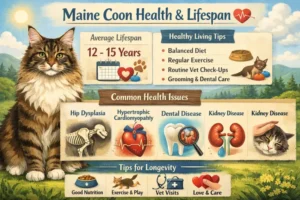 Maine Coon cat health issues and lifespan overview with wellness focus