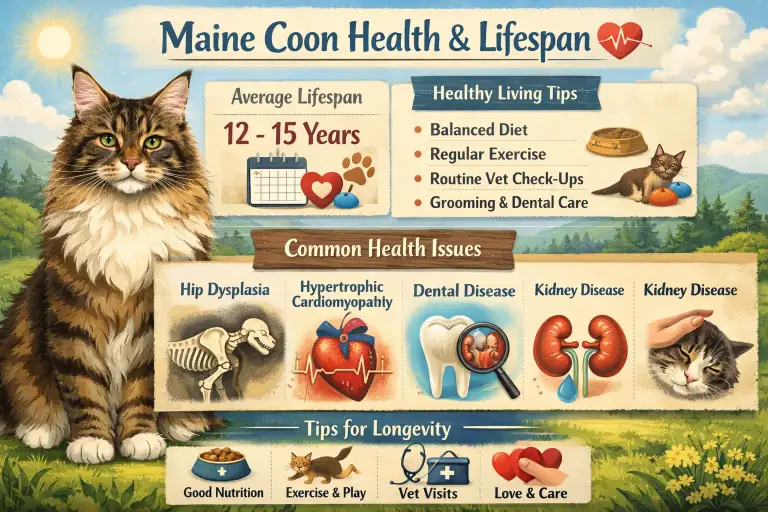 Maine Coon Cat Health Issues and Average Lifespan Guide