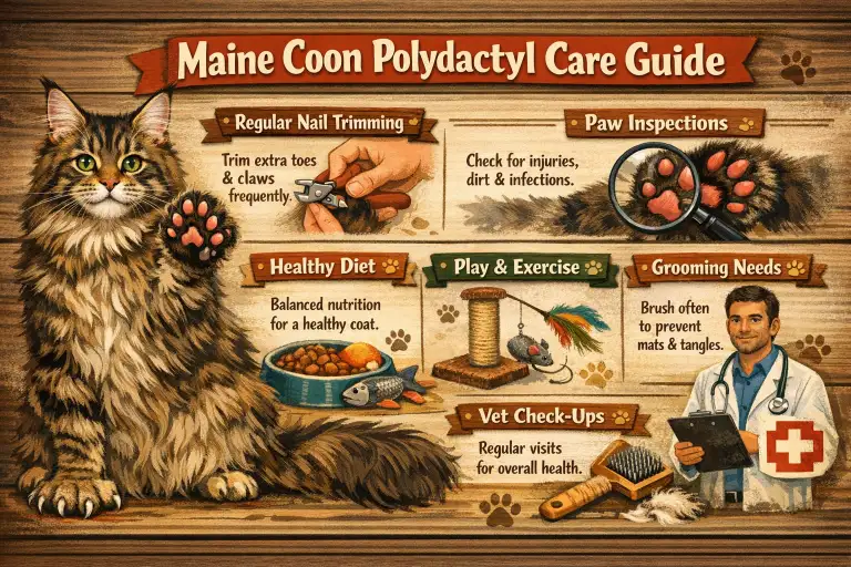 Maine Coon Polydactyl Cat Care Guide for Daily Needs
