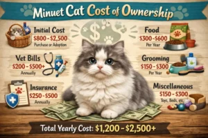 Minuet cat cost of ownership including food, grooming, and veterinary expenses