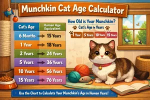 Munchkin cat age calculator chart converting cat years to human years