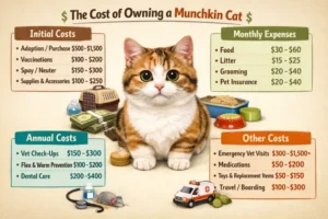 Munchkin cat cost of ownership including food, grooming, and veterinary expenses