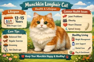 Munchkin Longhair cat health issues and lifespan overview with wellness focus