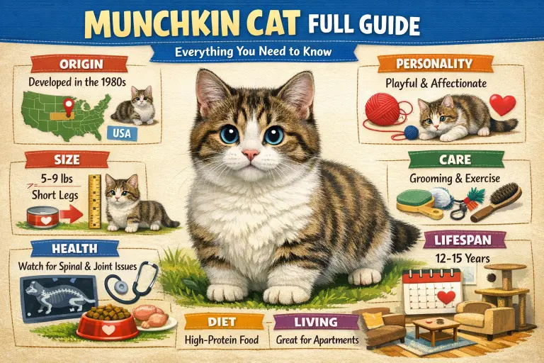 Munchkin Cat Full Breed Guide Covering Care, Traits, and Lifespan