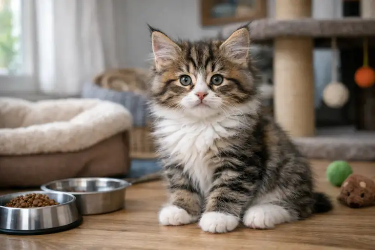 Norwegian Forest Kitten Care Guide: Feeding, Behavior, Grooming & Daily Needs