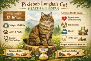 Pixiebob Longhair cat health issues and lifespan overview with wellness focus