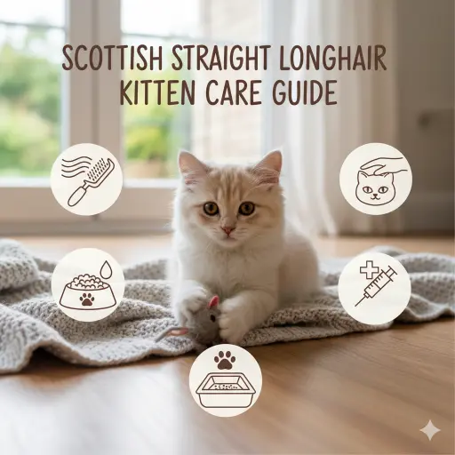 Scottish Straight Longhair Kitten Care Guide for Early Growth