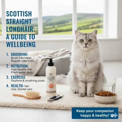 Scottish Straight Longhair Cat Care Guide for Daily Needs