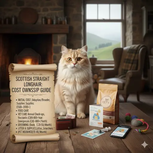 Scottish Straight Longhair Cat Cost of Ownership and Expenses