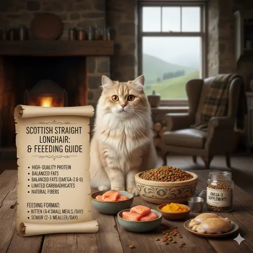 Scottish Straight Longhair Cat Diet, Nutrition and Feeding Guide