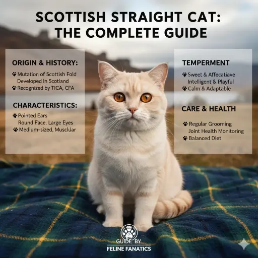 Scottish Straight Cat Full Breed Guide Covering Care, Traits, and Lifespan