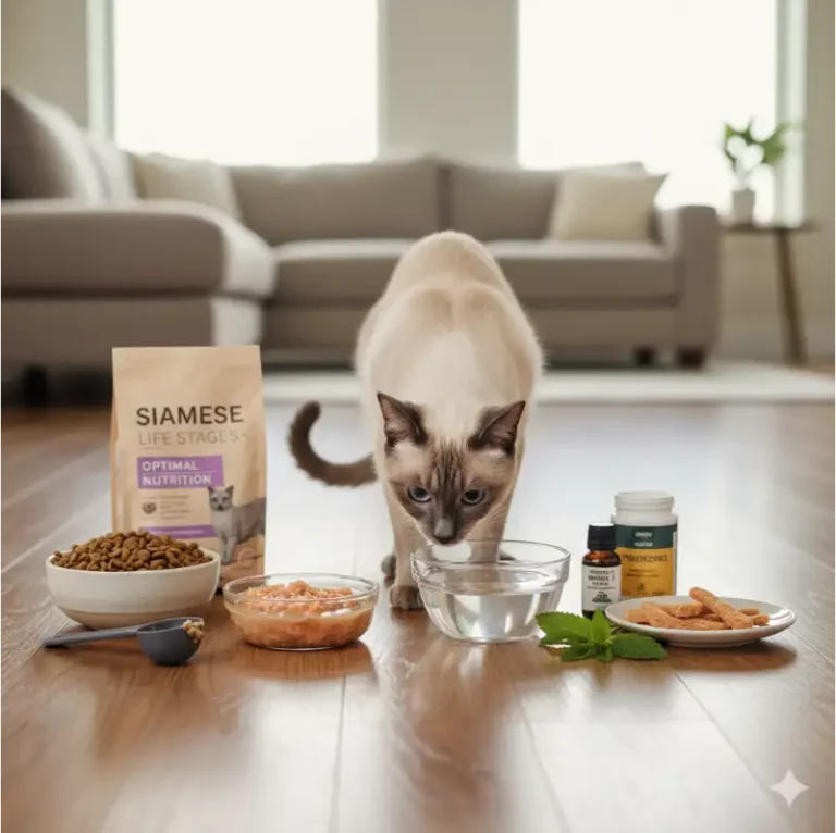 Siamese cat diet and nutrition guide with healthy feeding recommendations