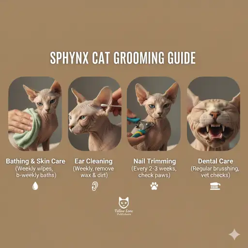 Sphynx Cat Grooming Basics for Skin Care and Hygiene