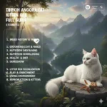 Turkish Angora cat full breed guide showing silky long coat, slender body, and elegant features