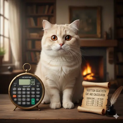 Scottish Straight Cat Age Calculator to Human Years With Simple Chart