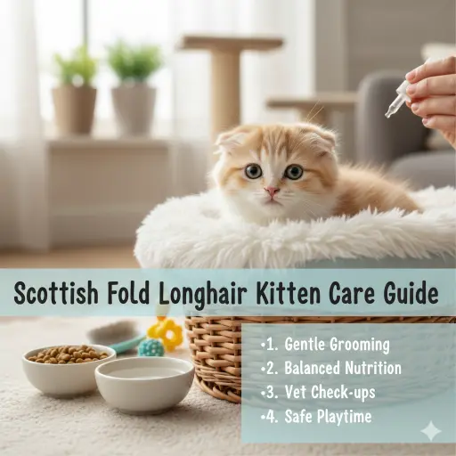 Scottish Fold Longhair Kitten Care Guide for Early Growth