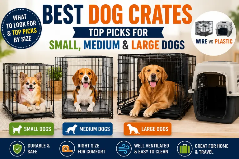 Best dog crates for small, medium, and large dogs with wire and plastic crate options