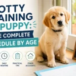 Puppy potty training schedule by age for new dog owners